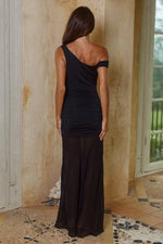 Load image into Gallery viewer, Stephanie One Shoulder Maxi Dress - Black
