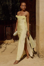 Load image into Gallery viewer, Elara Cowl Maxi Dress - Butter
