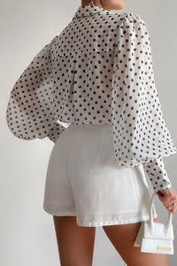 Fleetwood Blouse - White Polka