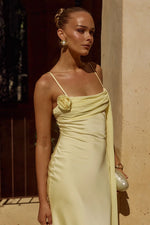 Load image into Gallery viewer, Elara Cowl Maxi Dress - Butter
