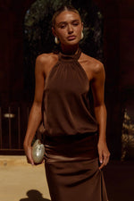Load image into Gallery viewer, Liliette Halter Maxi Dress - Chocolate
