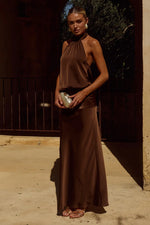 Load image into Gallery viewer, Liliette Halter Maxi Dress - Chocolate
