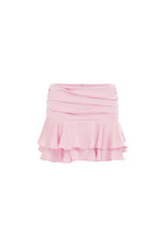 Load image into Gallery viewer, Laney Layered Ruffle Mini Skirt - Baby Pink
