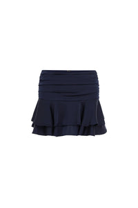 Laney Layered Ruffle Mini Skirt - Navy