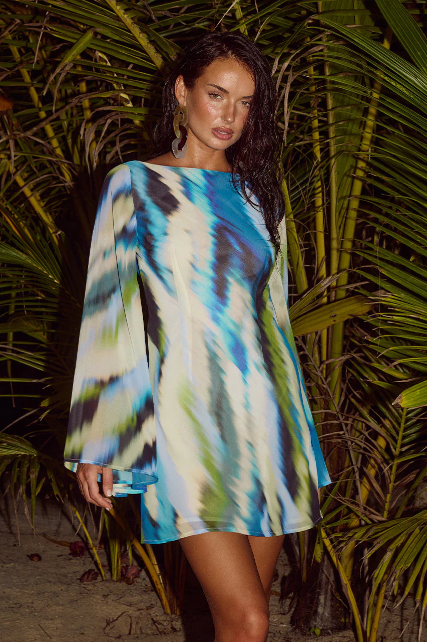 Kimber Mini Dress - Mirage Print