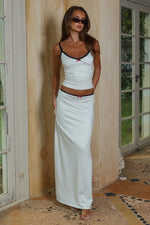 Load image into Gallery viewer, Georgina Low Waist Maxi Skirt - Ivory/Black Polka
