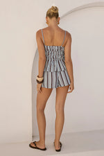 Load image into Gallery viewer, Clinton Tie Side Shirred Cami Top - Clinton Blue
