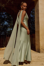 Load image into Gallery viewer, Gabriella Cowl Maxi Dress - Sage
