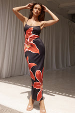 Load image into Gallery viewer, Deia Midi Dress - Black Lily
