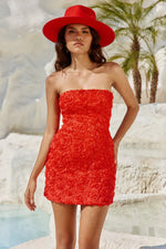 Load image into Gallery viewer, Rosaline Mini Dress - Red
