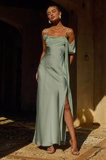 Load image into Gallery viewer, Elara Cowl Maxi Dress - Sage
