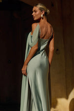 Load image into Gallery viewer, Elara Cowl Maxi Dress - Sage
