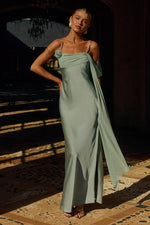 Load image into Gallery viewer, Elara Cowl Maxi Dress - Sage
