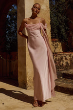 Load image into Gallery viewer, Elara Cowl Maxi Dress - Pink
