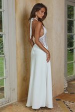 Load image into Gallery viewer, Lilith Halter Maxi Dress - Pearl
