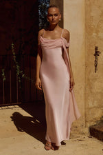 Load image into Gallery viewer, Elara Cowl Maxi Dress - Pink
