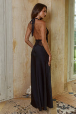 Load image into Gallery viewer, Lilith Halter Maxi Dress - Black
