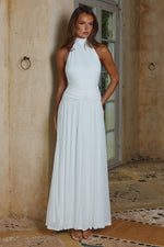 Load image into Gallery viewer, Vanessa High Neck Maxi Dress - White
