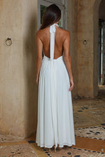 Load image into Gallery viewer, Vanessa High Neck Maxi Dress - White
