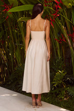 Load image into Gallery viewer, Kelani Luxe Midi Dress - Sand
