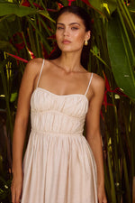 Load image into Gallery viewer, Kelani Luxe Midi Dress - Sand
