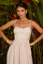 Load image into Gallery viewer, Kelani Luxe Midi Dress - Sand
