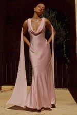 Load image into Gallery viewer, Gabriella Cowl Maxi Dress - Pink
