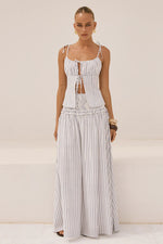 Load image into Gallery viewer, Maree Shirred Drop Waist Maxi Skirt - Drea White
