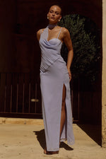Load image into Gallery viewer, Liora Draped Scarf Maxi Dress - Sky Blue
