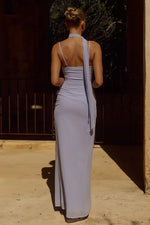 Load image into Gallery viewer, Liora Draped Scarf Maxi Dress - Sky Blue
