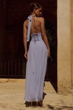 Load image into Gallery viewer, Isolina Halter Corset Maxi Dress - Sky Blue
