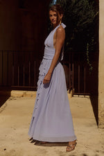 Load image into Gallery viewer, Isolina Halter Corset Maxi Dress - Sky Blue
