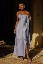 Load image into Gallery viewer, Elara Cowl Maxi Dress - Sky Blue
