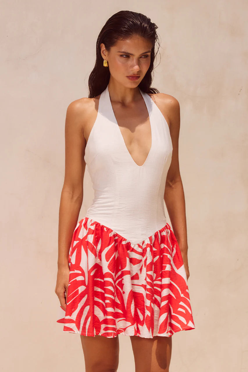 Rastie Mini Dress - Matelo Red