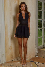 Load image into Gallery viewer, Fernanda Halter Mini Dress - Black

