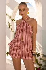 Load image into Gallery viewer, Koah Knotted Front Split Top - Myley Peach

