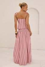 Load image into Gallery viewer, Maree Shirred Drop Waist Maxi Skirt - Katalia Pink
