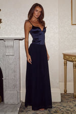 Load image into Gallery viewer, Brielle Structured Maxi Dress - Navy
