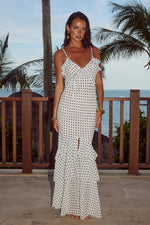 Load image into Gallery viewer, Namari Maxi Dress - White Polka
