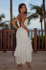 Load image into Gallery viewer, Namari Maxi Dress - White Polka
