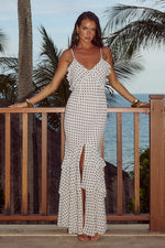 Load image into Gallery viewer, Namari Maxi Dress - White Polka
