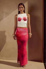 Load image into Gallery viewer, Zarela Maxi Skirt - Pink Flower
