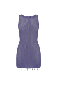 Ariya Mini Dress - Periwinkle Metallic