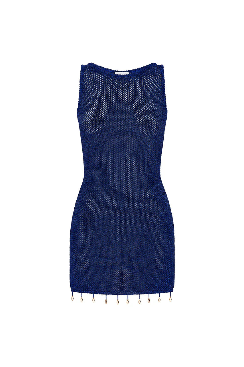 Ariya Mini Dress - Royal Metallic