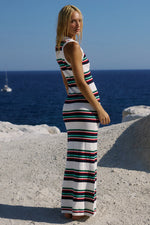 Load image into Gallery viewer, Emryn Halter Knit Maxi Dress - Multi Stripe
