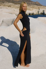 Load image into Gallery viewer, Avanni High Neck Maxi Dress - Granite
