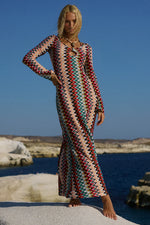 Load image into Gallery viewer, Emerie Scoop Neck Maxi Dress - Xyla Wave
