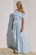 Load image into Gallery viewer, Malani One Shoulder Maxi Dress - Blue

