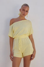 Load image into Gallery viewer, Miami Knit Playsuit - Lemon
