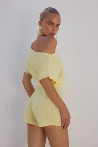 Miami Knit Playsuit - Lemon